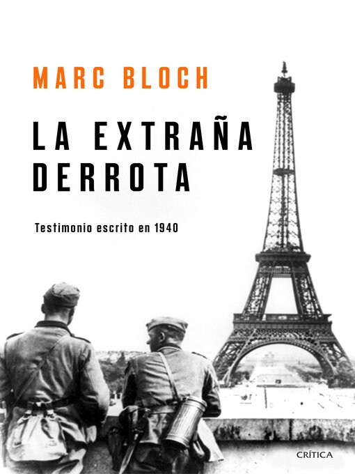 Title details for La extraña derrota by Marc Bloch - Available